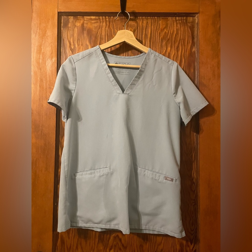 FIGS Casma Scrub Top in Dusty Blue Size Small